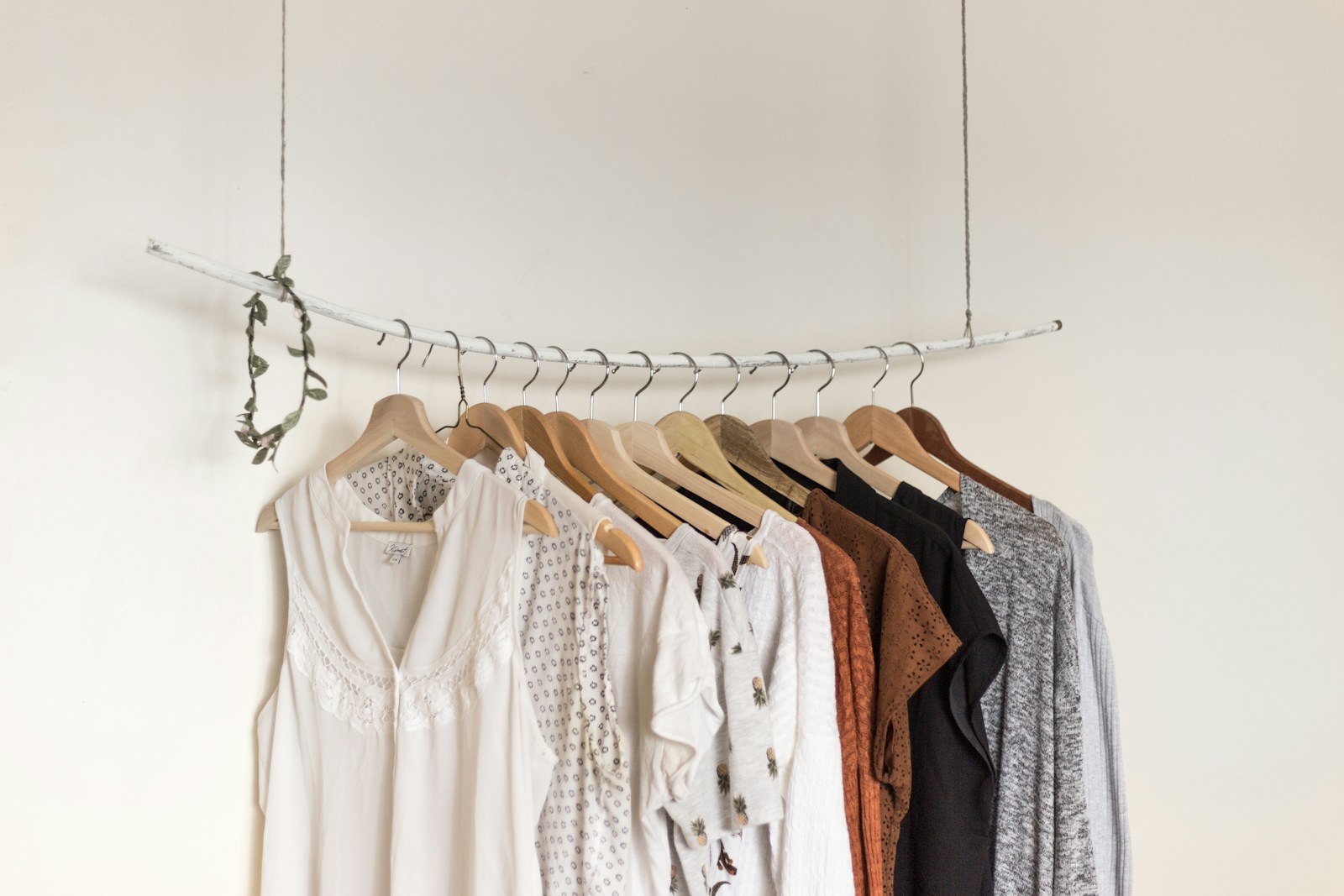 Illustrative clothing rail